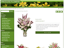 Tablet Screenshot of pricelessflowers.net